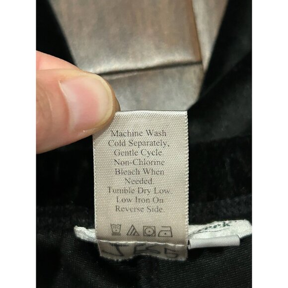 Coldwater Creek Womens Black Velour Pull On Elastic Waist Pants Sz 1X - Picture 7 of 8